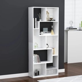801877 vidaXL Bibliotecă, alb, 67 x 24 x 161 cm, PAL