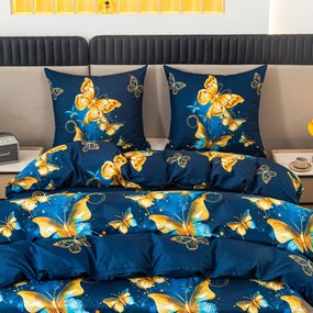Lenjerie de pat din microfibra ROYAL BUTTERFLY albastru Dimensiune lenjerie de pat: 70 x 80 cm | 140 x 200 cm
