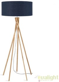 Lampadar realizat din materiale naturale, durabile si ecologice, KILIMANJARO/F albastru