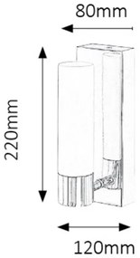 Rabalux 5749 - Aplică perete baie LED JIM 1xLED/5W/230V