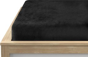 Cearsaf Cocolino microplus cu elastic SOFT 180x200 cm negru