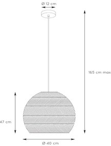 Lustră pe cablu MOLOKO 1xE27/40W/230V d. 40 cm Lucide 03437/40/44
