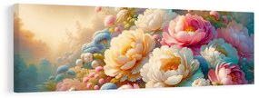 Tablou flori delicate în nuanțe pastelate