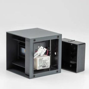 Aplică LED de exterior Brilagi CUBE LED/6W/230V antracit IP54