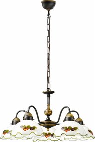 Kolarz 731.85.113 - Candelabru cu lanț NONNA 5xE27/75W/230V vișiniu/căpșuni