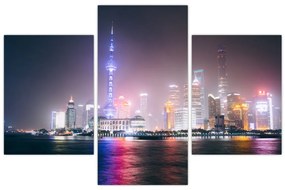Tabloul Shangai nocturn (90x60 cm)