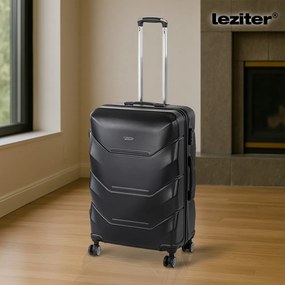 TraveLux Max II gurulós bőrönd szett fekete