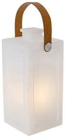Lampă de masă modernă albă cu efect de flacără reîncărcabilă IP44 - Stard