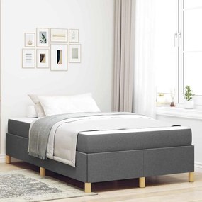 vidaXL Pat cu arcuri Altele Gri închis 120 x 190 cm țesătură