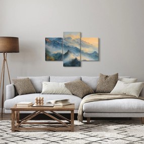 Tablou - Peisaj montan pictat (90x60 cm)