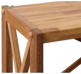 Etajeră în culoare naturală din lemn de stejar 70x161 cm X-Shelf – Unique Furniture