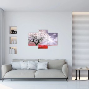 Tablou cu pomul roșu (90x60 cm)