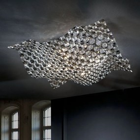 Plafonier modern cristal K9 dim.54x54cm Saten 160674