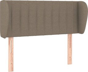 vidaXL Tăblie de pat cu aripioare gri taupe 83x23x78/88 cm textil