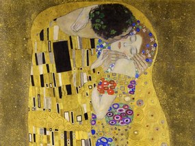 Reproducere Sărutul, Gustav Klimt