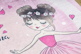 BAMBINO 2161covor lavabil Balerina, pisicuta pentru copii anti-alunecare - roz - SECUNDAR-COTATI PRODUSUL
