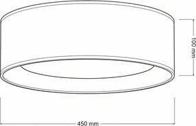 Brilagi - Lampă LED dimabilă, mare, 24W/230V, 3000-6000K, Ø 45 cm, maro, WT + telecomandă
