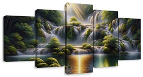 Tablou 5-piese cascade sclipitoare