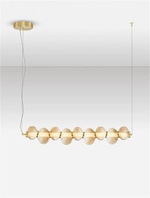 Lustra suspendata LED design modern Leda auriu