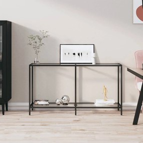 vidaXL Masă consolă, transparent, 140x35x75,5 cm, sticlă securizată