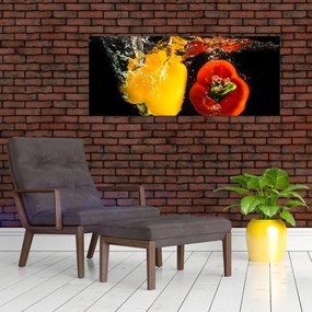 Tablou - ardei în apă (120x50 cm)