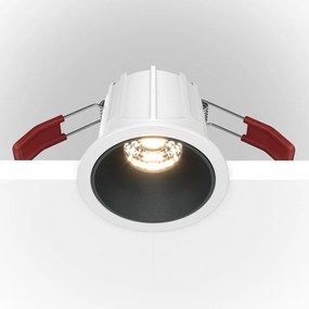 Spot LED incastrabil design tehnic Alpha alb, negru, 4000K