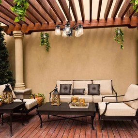 Lustră pe tijă de exterior Kichler KL-LYNDON-5P-AZ LYNDON 5xE27/60W/230V IP44