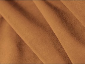 Pat matrimonial portocaliu tapițat cu somieră 160x200 cm Aveline – Micadoni