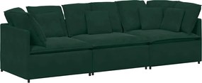vidaXL Canapea modulară cu perne, verde închis, catifea