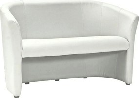 Canapea TM-2, alb, piele ecologica, 126x60x76 cm