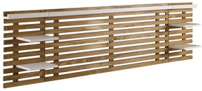 Tăblie de pat albă/în culoare naturală din lemn masiv de pin 240x62 cm Nidra – Marckeric