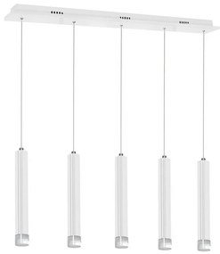 Lustră LED pe cablu ALBA 5xLED/25W/230V albă