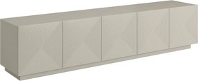 Comodă TV Asha 200 cm cu cinci uși, cu fronturi riflate - casmir
