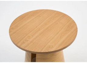 Măsuță auxiliară rotundă cu aspect de lemn de stejar ø 50 cm Cep – Teulat