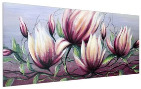 Tablou cu flori (120x50 cm), în 40 de alte dimensiuni noi