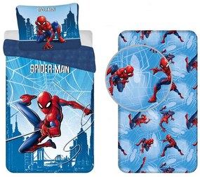 Omul Păianjen Guardians Set de lenjerie de pat Skyline cu cearșaf elastic