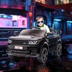 HOMCOM Mașină Electrică pentru Copii cu Motor Dublu, Suspensie și Telecomandă, 110x68x52 cm, Negru | Aosom Romania