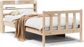 vidaXL Cadru pat fără saltea, 100x200 cm, lemn masiv pin