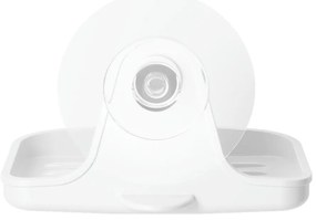 Săpunieră albă autoadezivă din plastic reciclat Flex – Umbra