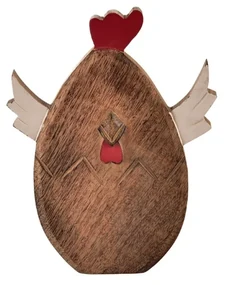 InDecor Pui de Paște din lemn de mango, 19 x 3 x25 cm, S