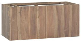 Dulap pentru baie de perete, 90x39x40 cm, lemn masiv de tec 1, 90 x 39 x 40 cm