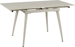 Masa extensibila REEF, grej cu efect de piatra travertin, ceramica/met