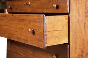 Comoda, L114 48 H99 cm, nuc antichizat, lemn masiv