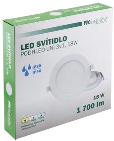Plafonieră LED încastrată pentru baie LED/18W/230V 3000/4000/6000K IP44