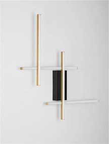 Aplica de perete LED design modern APECHO negru, auriu