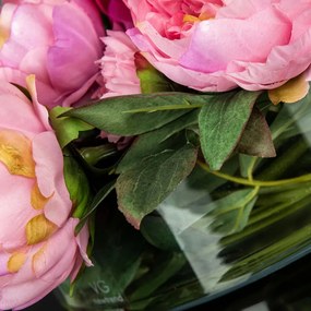 Aranjament floral elegant, design LUX ETERNITY ROUND PEONY PINK