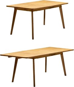 Masă dining de exterior extensibilă, din lemn masiv de tec, „Ardan”