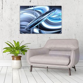 Tabloul cu abstracție albastră (90x60 cm)