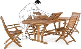 Scaun de grădină în culoare naturală din lemn masiv Noemi – Bizzotto