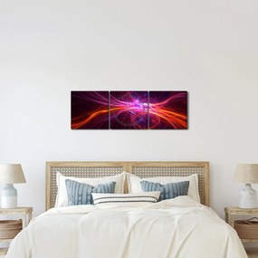 Tablou cu abstracțiune modernă (cu ceas) (90x30 cm)